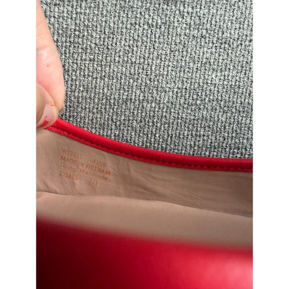 Cole Haan Yara Red Ballet Leather Flats Bow Detail Women's 9.5 - Picture 9 of 13